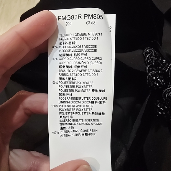 Armani Collezioni Black Velvet Jacket w/ Satin Trim & Jeweled Closures - Picture 12 of 12